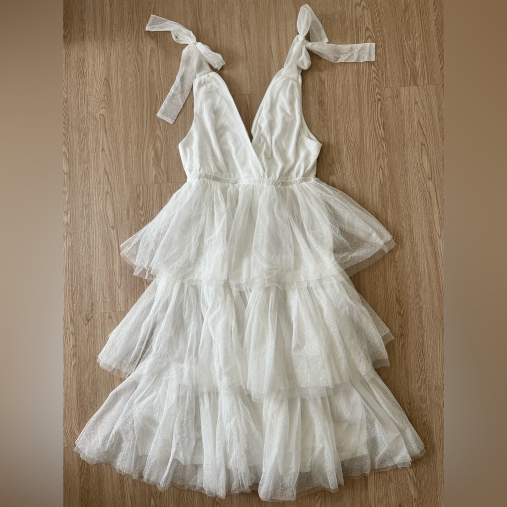 Pinkblush tulle tutu tiered midi dress nwot - Picture 6 of 6